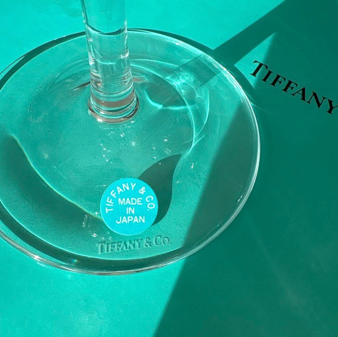 Tiffany & Co Floret Wine Glass Pair Set With Box Unused Authentic