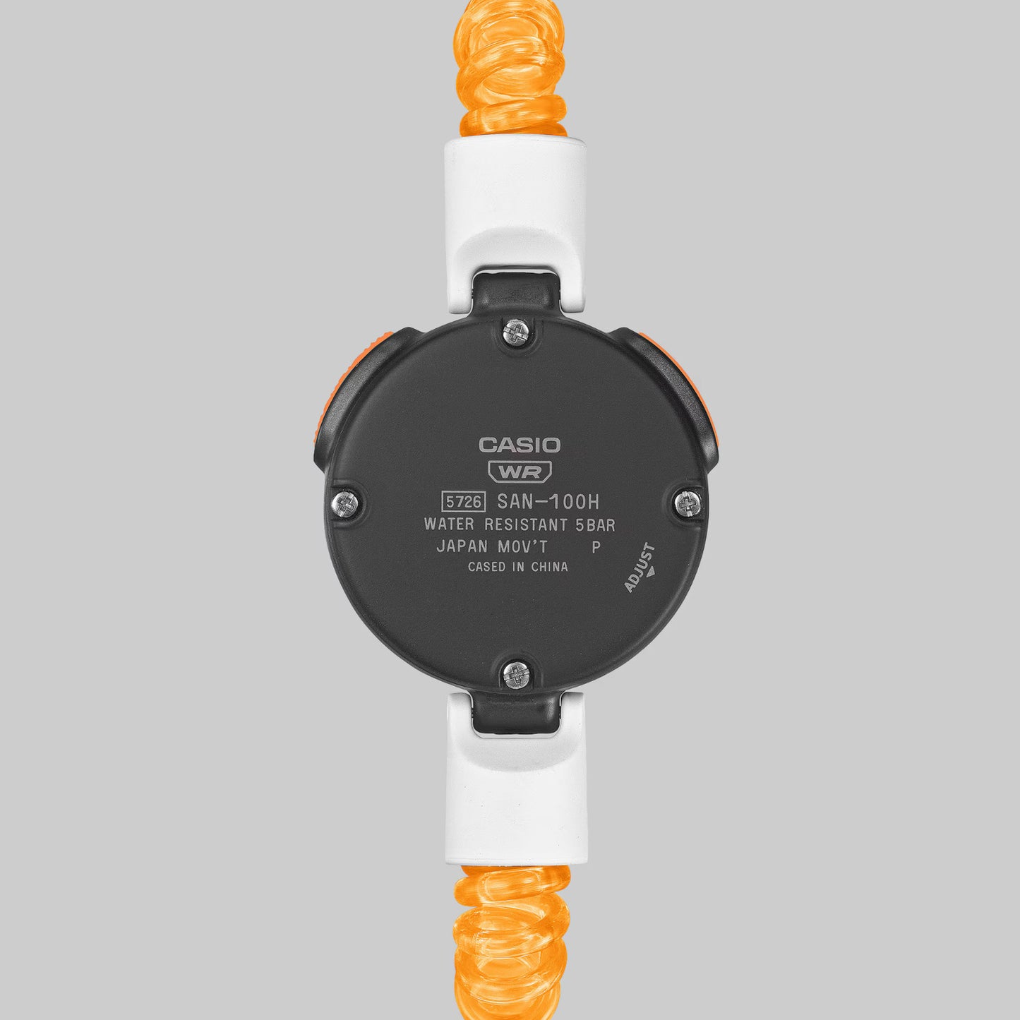 CASIO SAN-100H-7BJR Sauna Watch Sauna Ikitai White Dial Unisex Resin Orange 2025