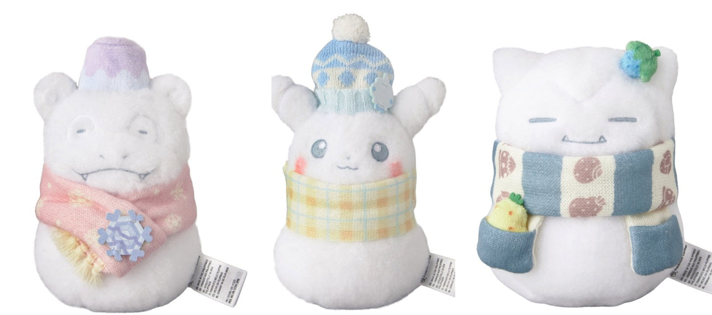 Pokemon Center Japan Snowman Plush 3 Set Japan Exclusive Original New