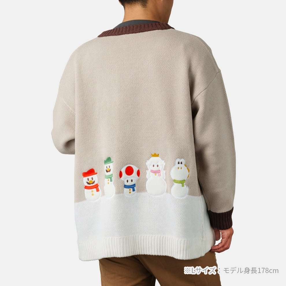 Super Mario Winter Collection Cardigan Nintendo TOKYO Unisex M & L Size NEW