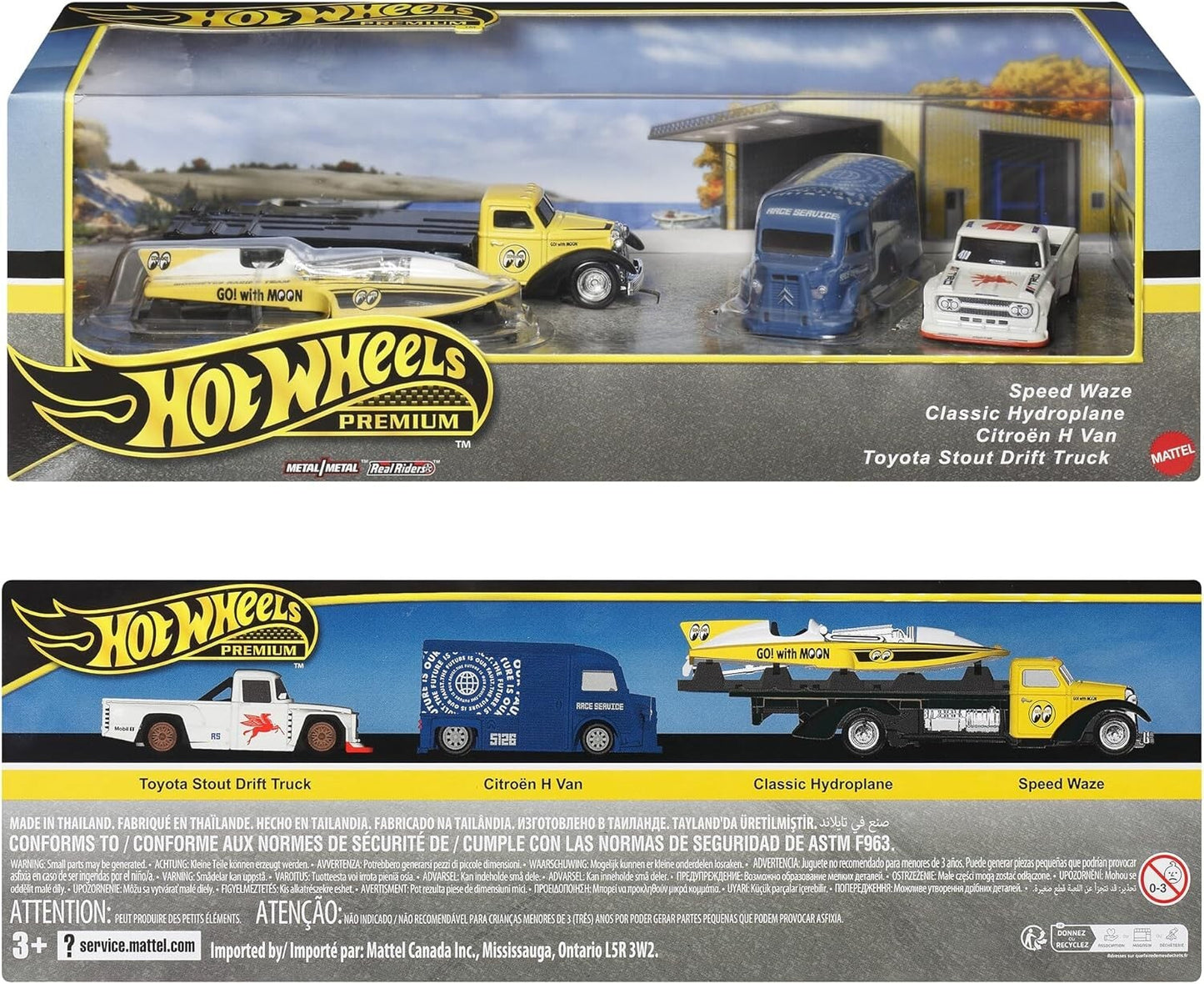 NEW MATTEL Hot Wheels Premium Collector Set Motorhead Madness HRT51 Mini Car
