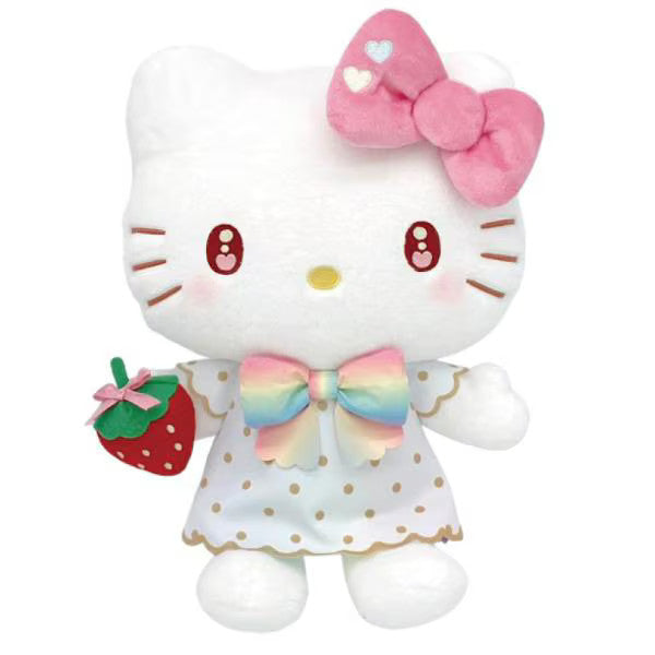 Hello Kitty Plush 50th Anniversary Ichigo Shimbun Japan Limited Edition Toy