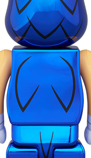 SONIC THE HEDGEHOG CHROME Ver. 100% & 400% Sega Store Tokyo BE@RBRICK Figure