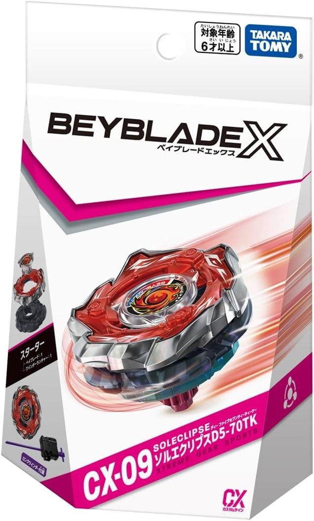 Takara Tomy Beyblade X CX-09 Starter Sol Eclipse D5-70TK New 9/27