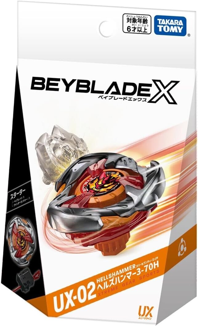 BEYBLADE X UX-02 Starter Hell's Hammer 3-70H Weathervane Bird Takara Tomy NEW