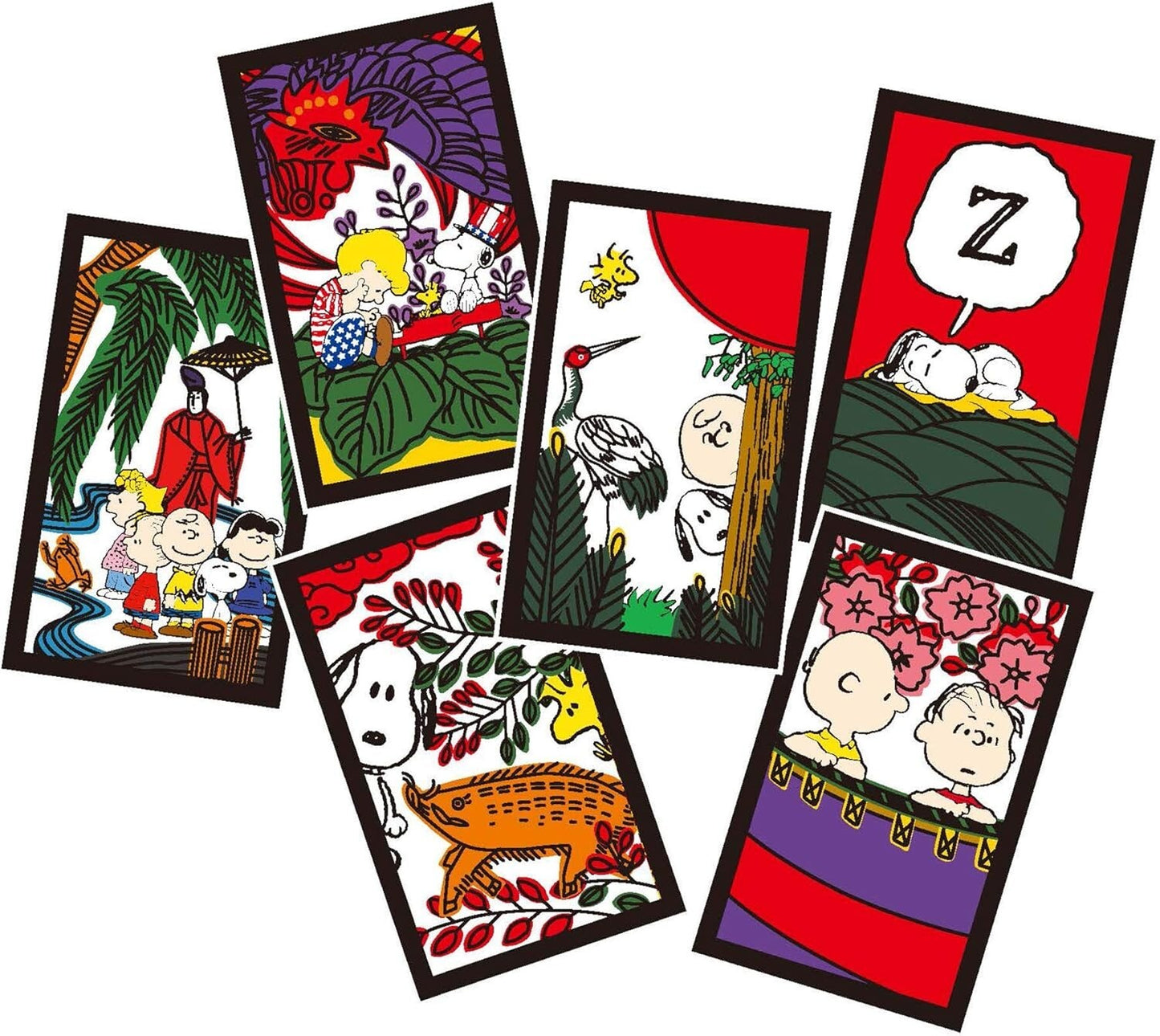 BEVERLY TRA-058 Snoopy Hanafuda Peanuts Playing Cards Hobby Flower Tag Japan