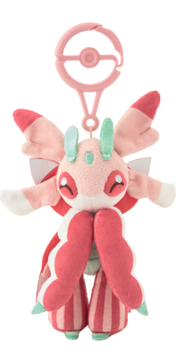 Pokemon Center Original Scented Mascot Roserade Fomantis Lurantis Comfey Set