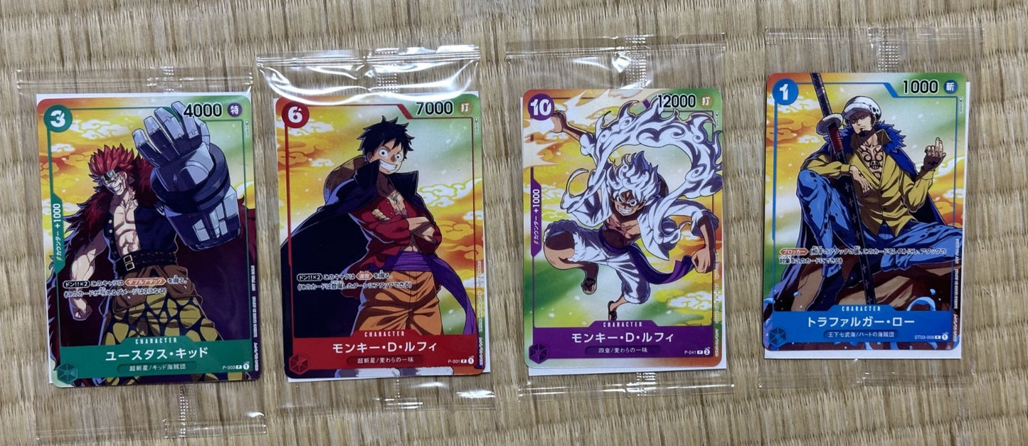 One Piece Card Game Romance Dawn OP-01 Bonus 6 Cards + 7-Eleven Promo 4 Card Set