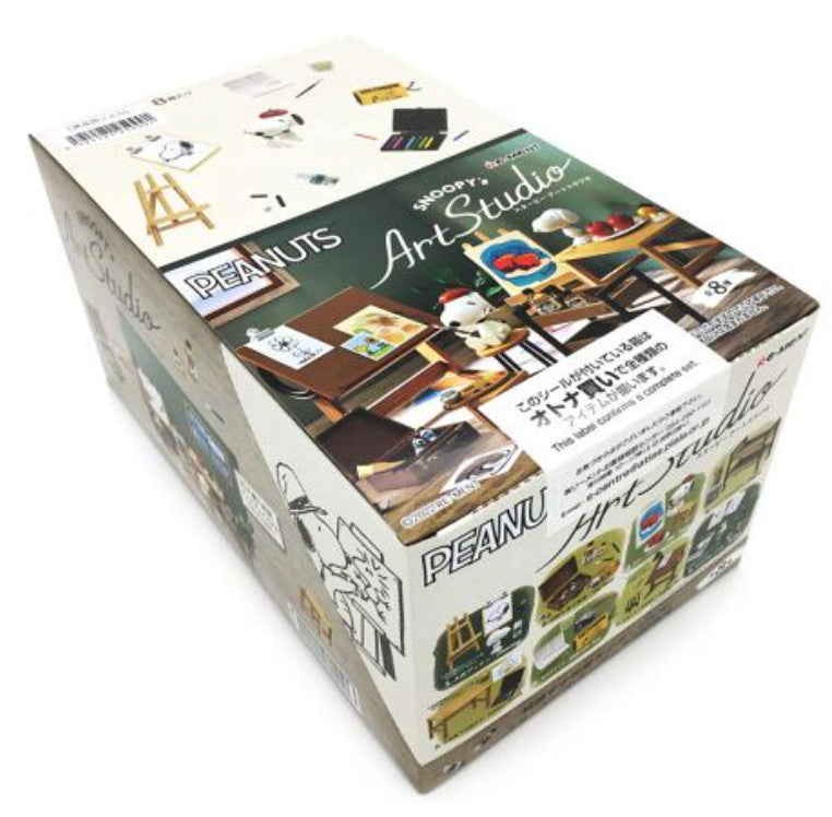 Re-Ment SNOOPY's Art Studio Miniature Figure Complete Set 8 New JPN
