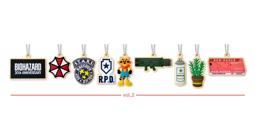 Resident Evil 30th Sweets Collection Trading Rubber Keychains 18 types