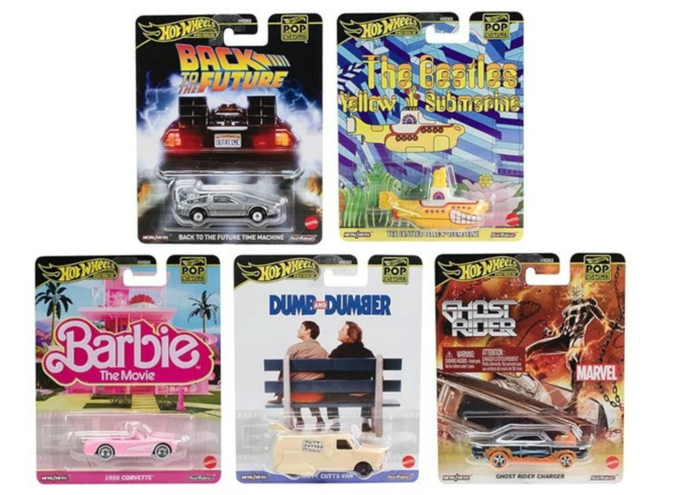 Hot Wheels 2025 Pop Culture H Case Set of 5 Cars