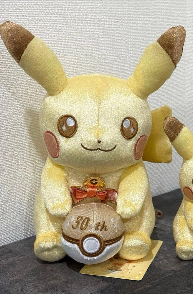 Pokemon 30th Anniversary Pikachu Plush Japan Official