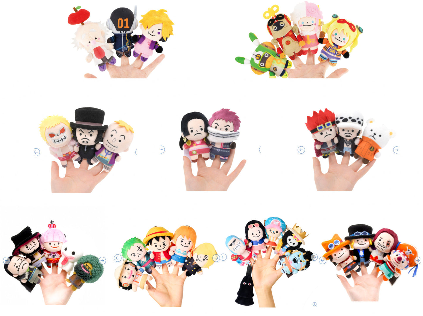One Piece Base Shop Exclusive Finger Plush Toy with Strap Japan New