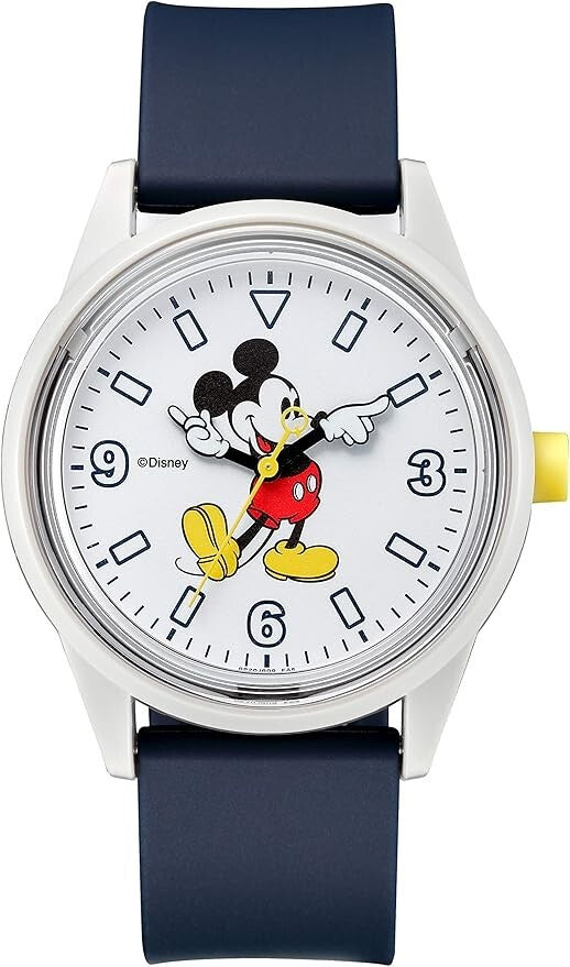 Q&Q Watch Analog Smile Solar Disney Mickey Mouse RP20-809 Navy Men