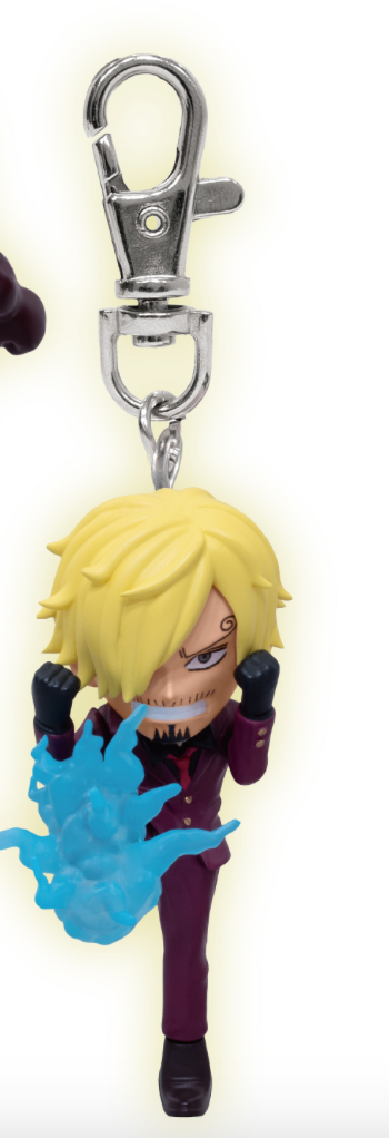 One Piece Figure Keychain Luffy, Zoro & Sanji 3 Types set Prize Bandai
