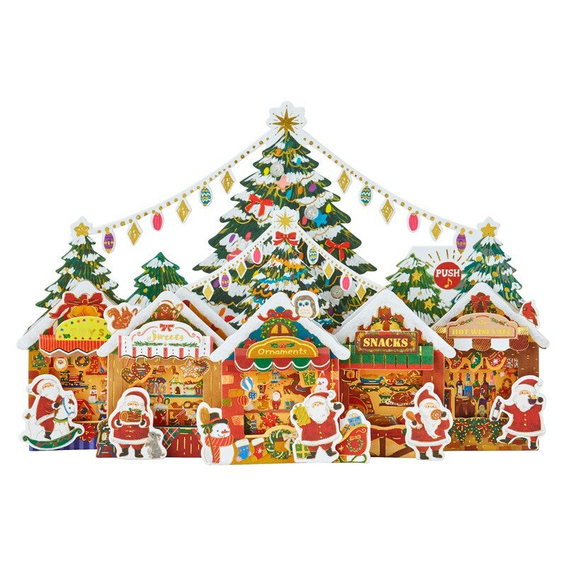 Greeting Card Christmas Light & Melody Christmas Market