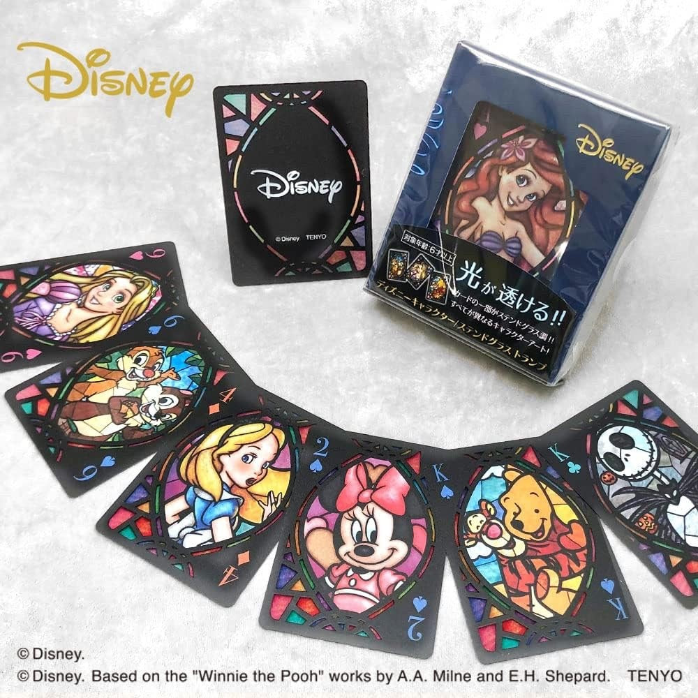 Tenyo Disney Characters Stained Glass Playing Cards / Trump / Rare