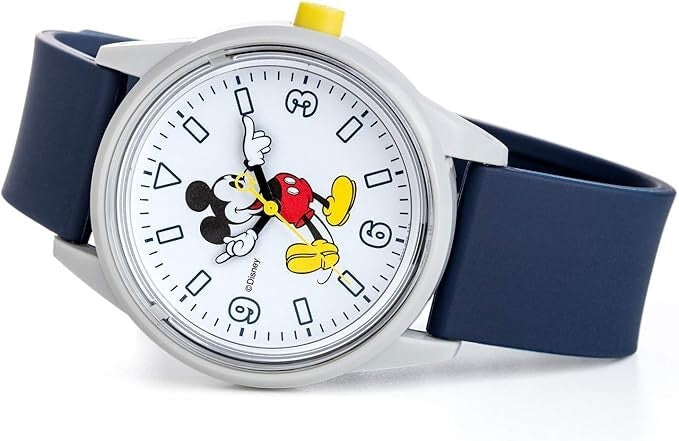 Q&Q Watch Analog Smile Solar Disney Mickey Mouse RP20-809 Navy Men