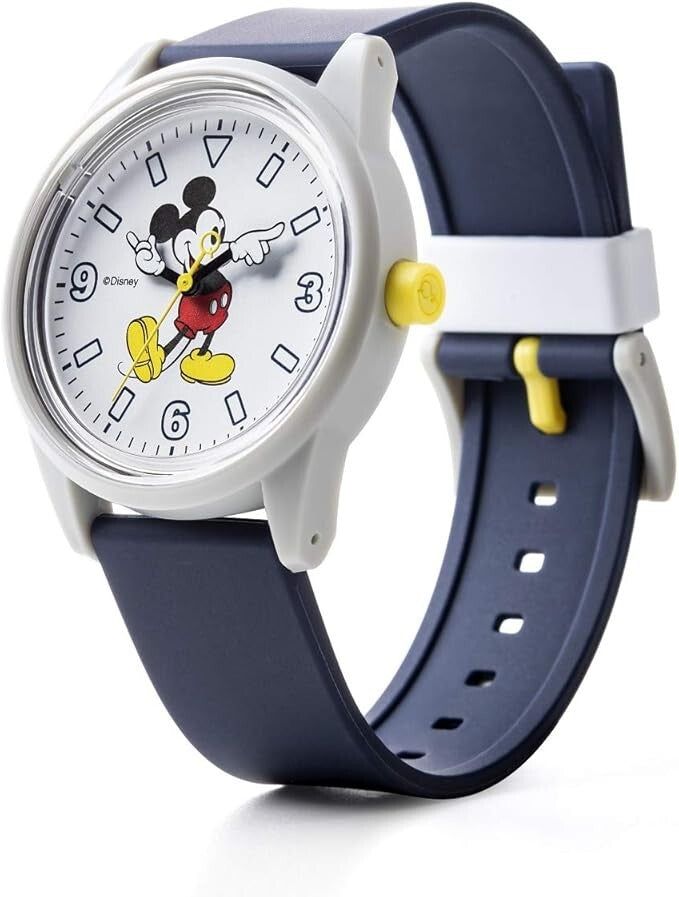 Q&Q Watch Analog Smile Solar Disney Mickey Mouse RP20-809 Navy Men