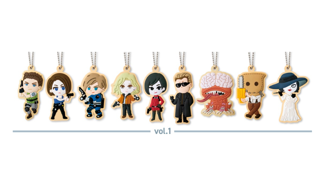 Resident Evil 30th Sweets Collection Trading Rubber Keychains 18 types