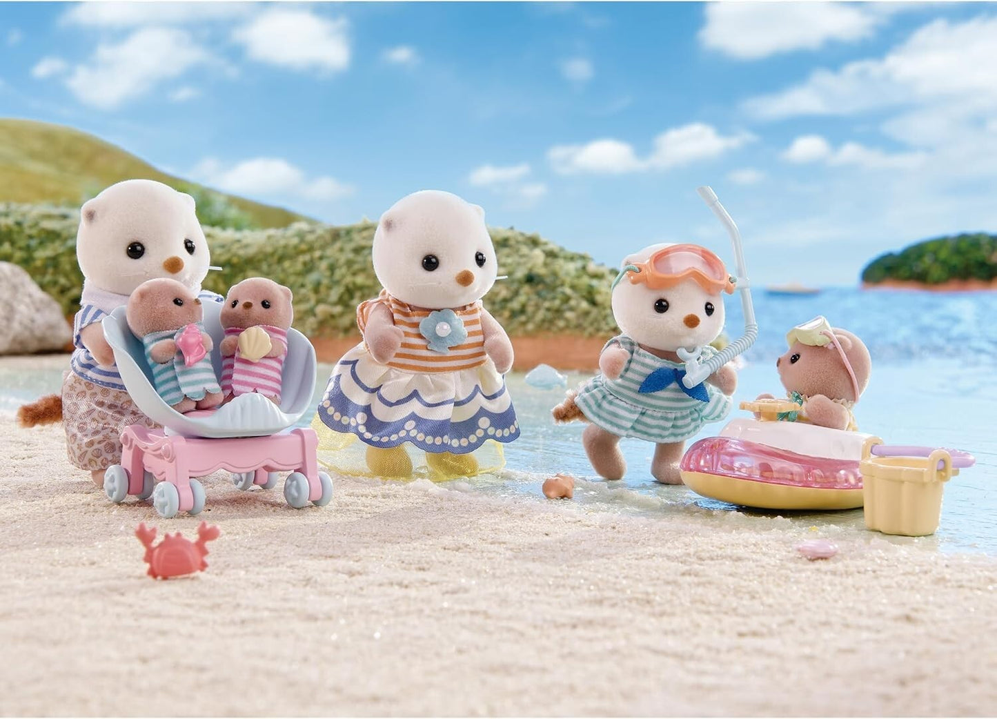 Sylvanian Families Sea Otter Family Set FS-54 Doll Calico Critters Epoch