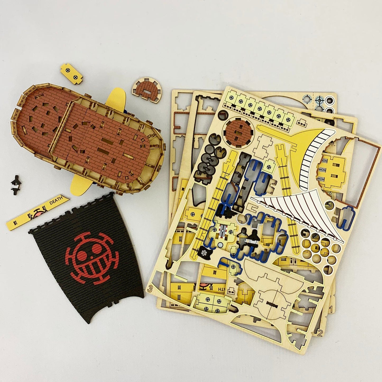 AZONE Wooden Art ONE-PIECE of Trafalgar Law submarine kigumi 3D puzzle New F/S