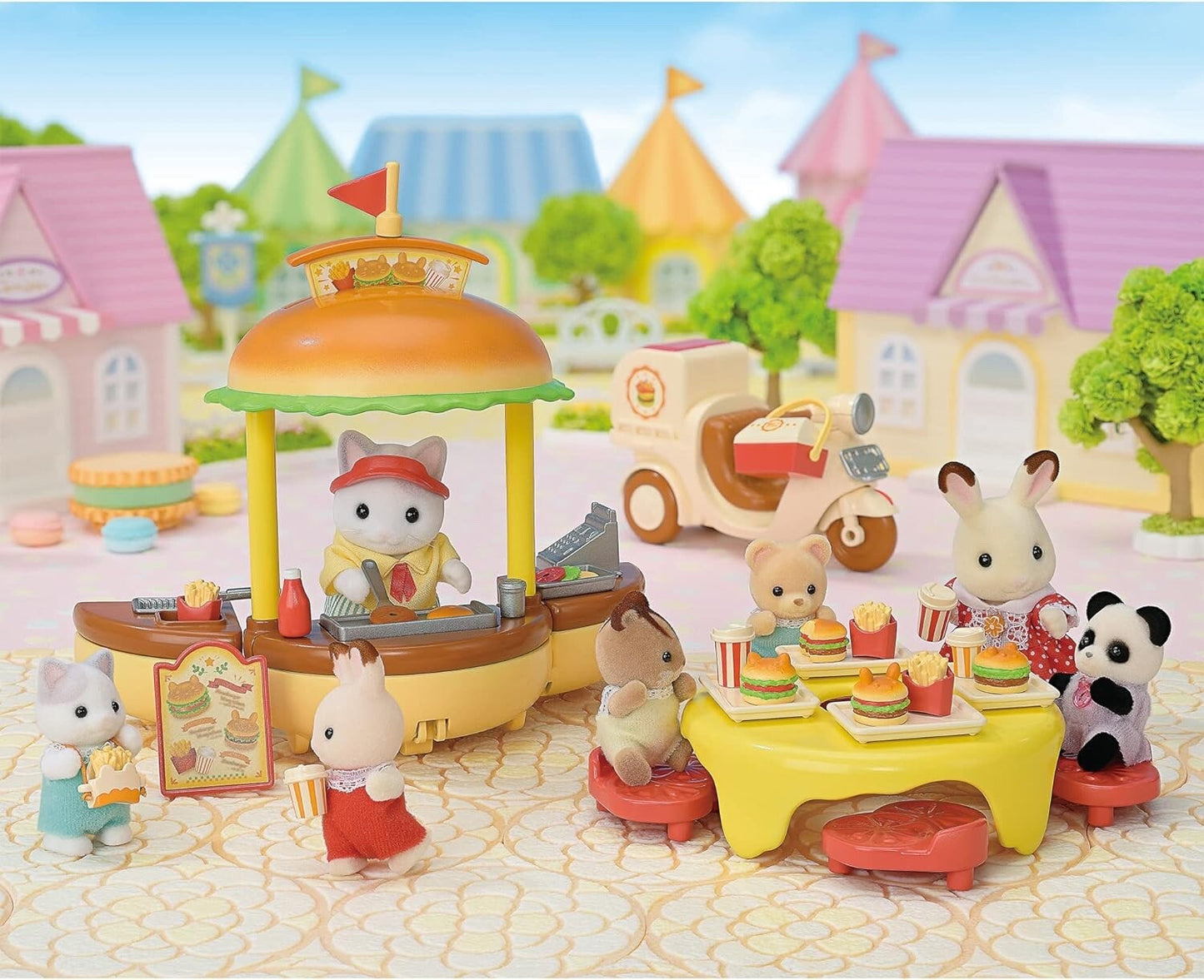 Sylvanian Families Hamburger Wagon Epoch Calico Critters MI-91 Doll House New JP