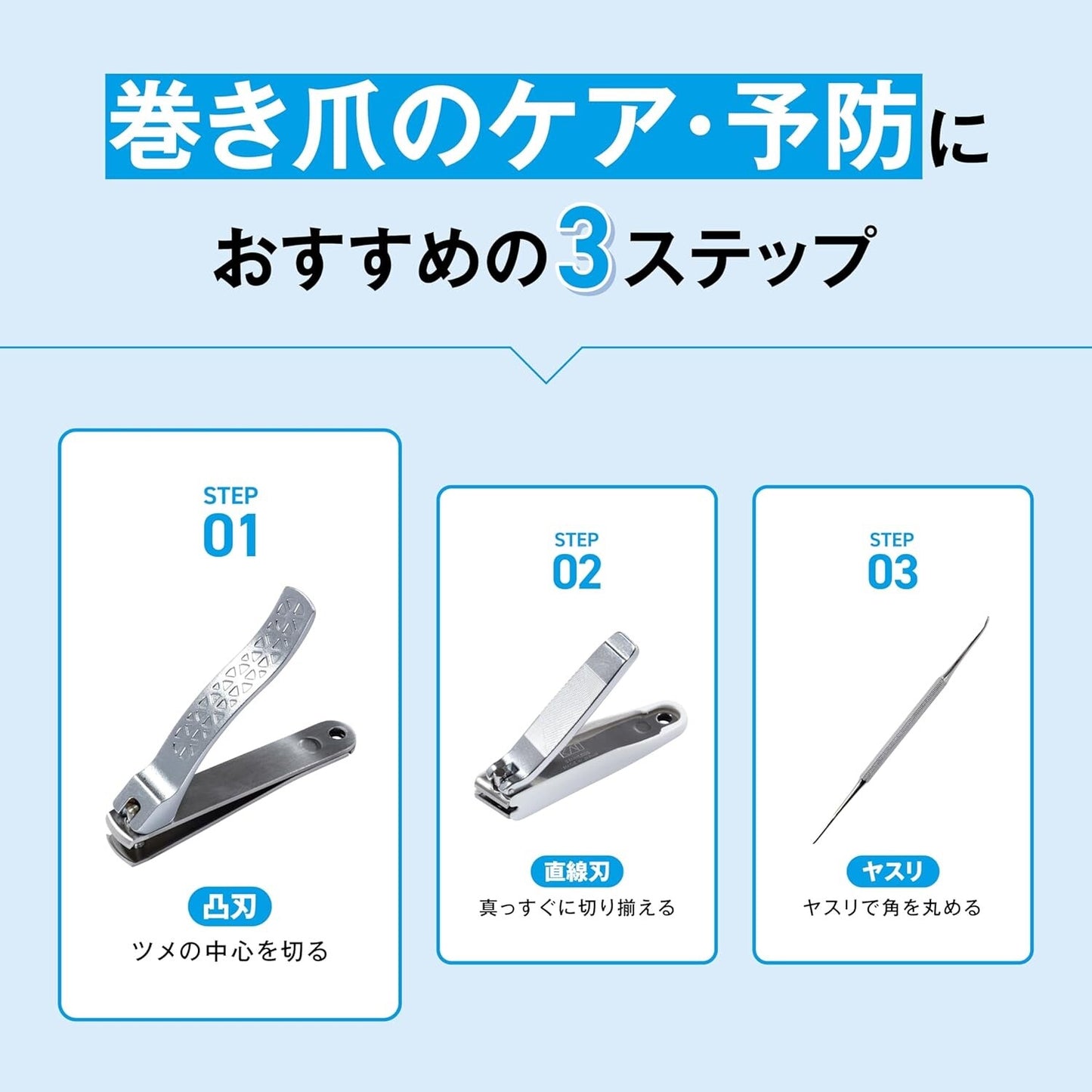 Ingrown nail convex blade nail clippers KQ2031 Japan free ship