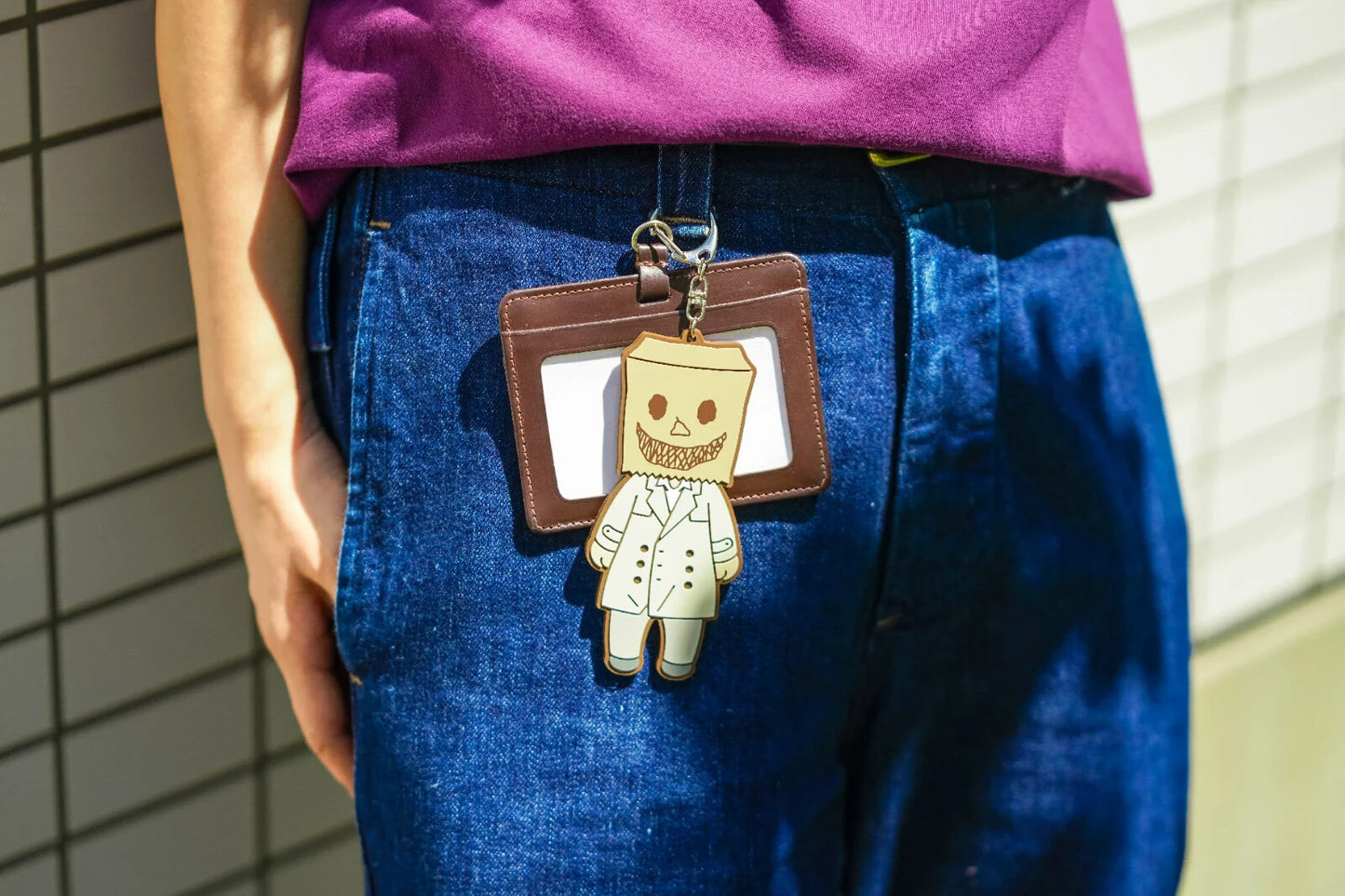 Famicom Detective Club "Emio the Smiling Man" Rubber Keychain {Nintendo TOKYO}