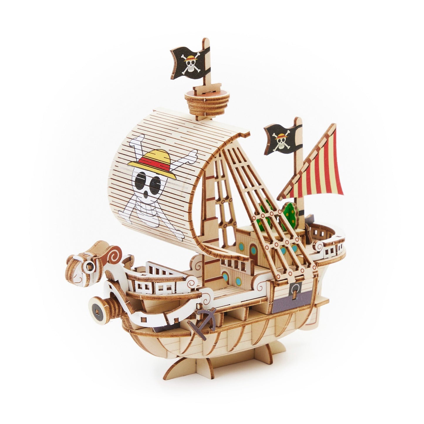 Wooden Art ki-gu-mi ONE PIECE Going Merry Wooden 3D Craft Puzzle Japan F/S NEW
