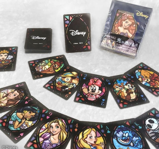 Tenyo Disney Characters Stained Glass Playing Cards / Trump / Rare