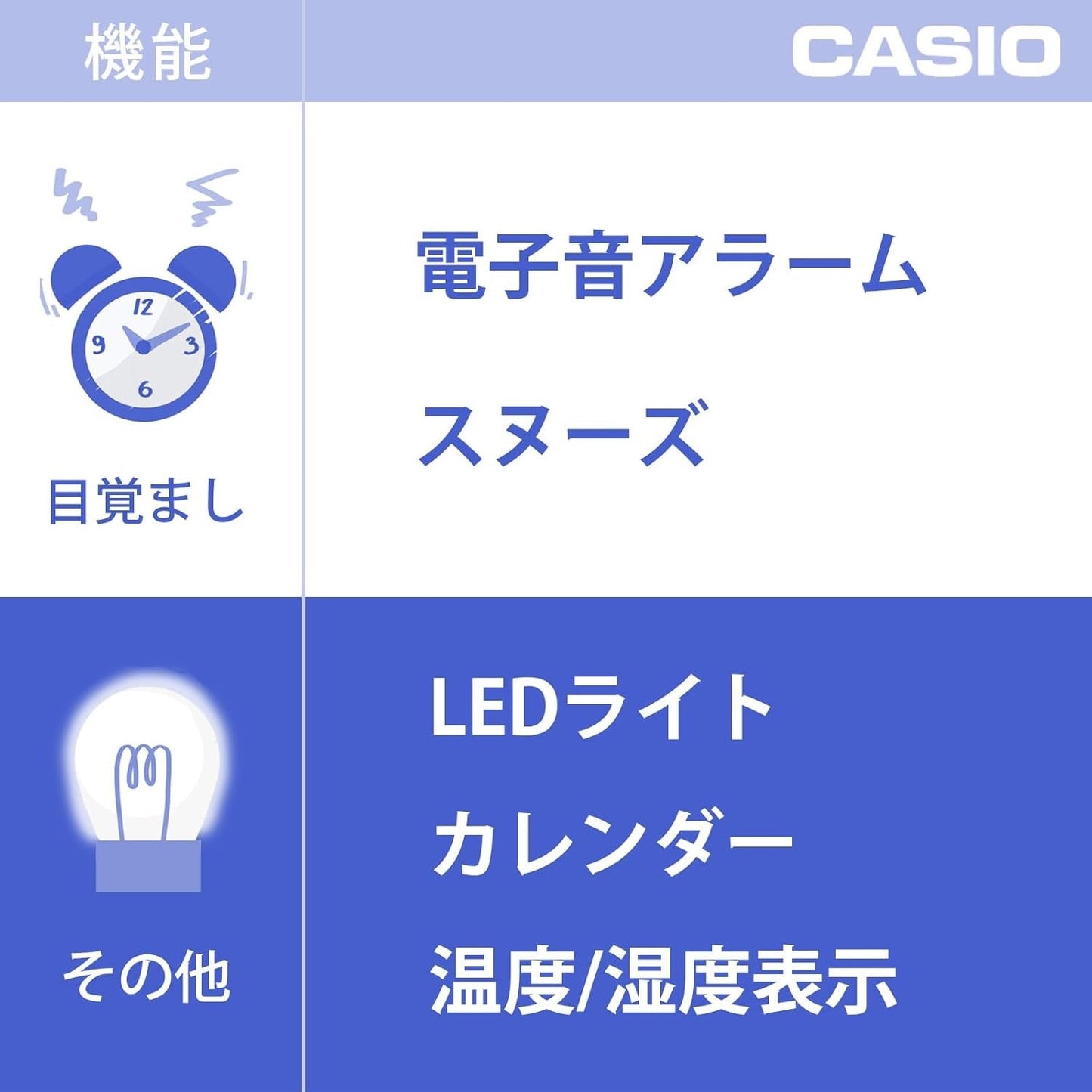 Casio WAVE CEPTOR A158WA electric wave alarm clock DQD-851J-8JF Japan New