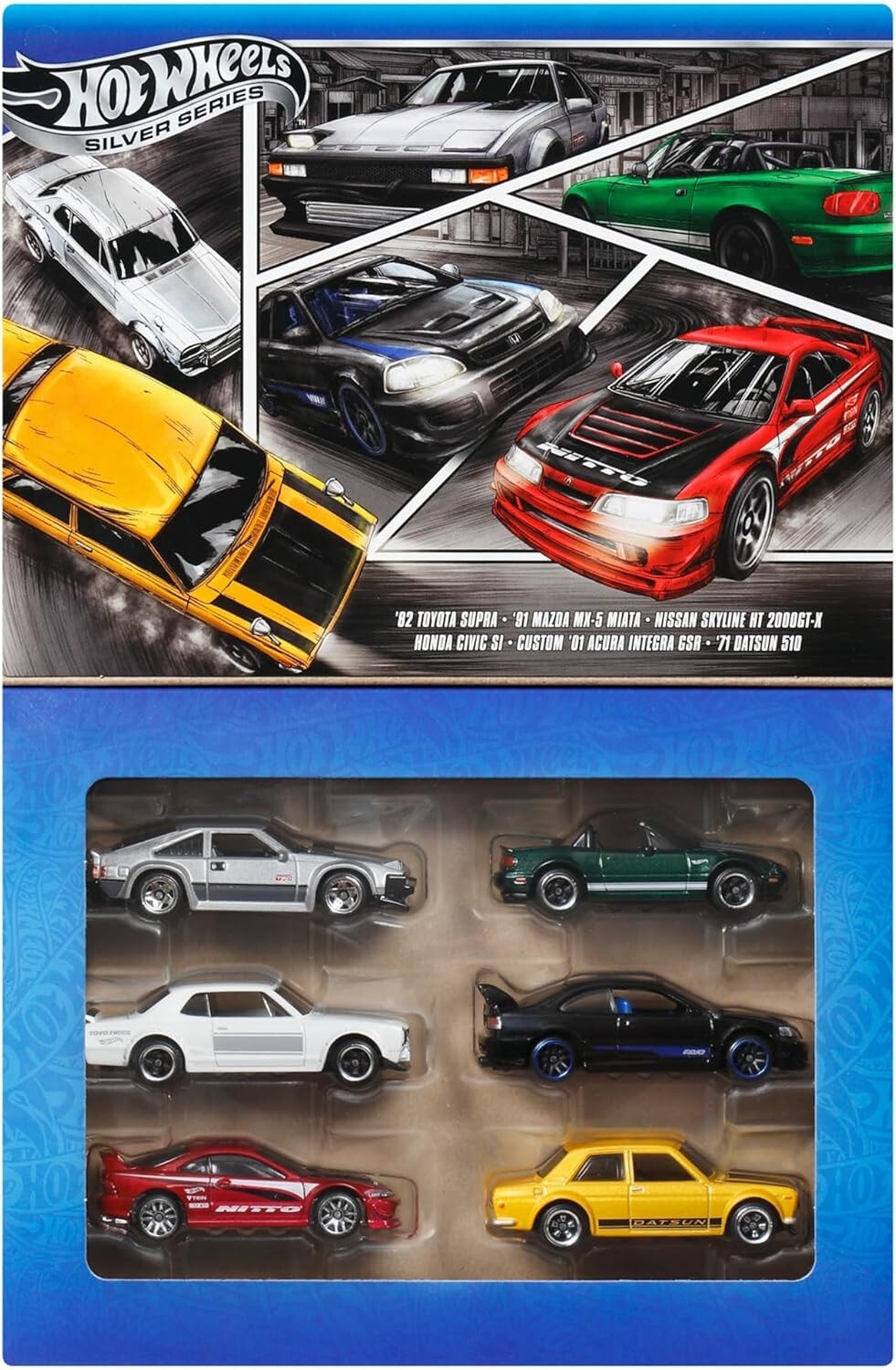 Hot Wheels Street of Japan Multipack Supra Civic Skyline Miata Integra JBY77