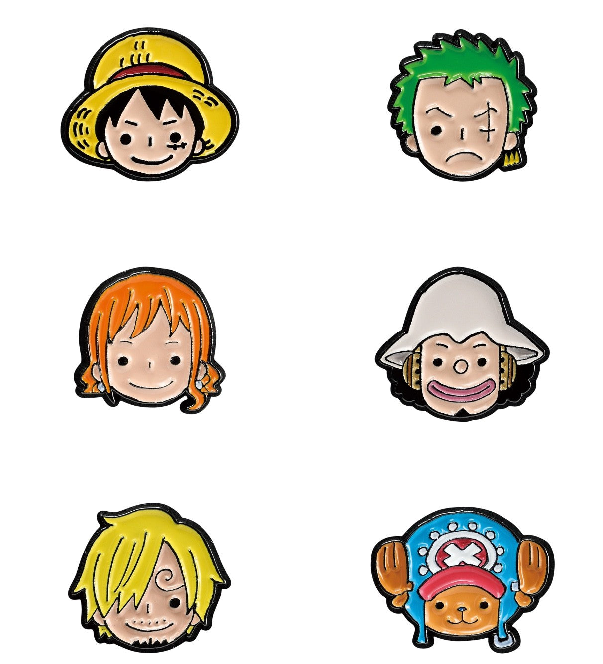 One Piece Face Enamel Pin Lot 30Pc Character Badge Set Luffy Zoro Sanji