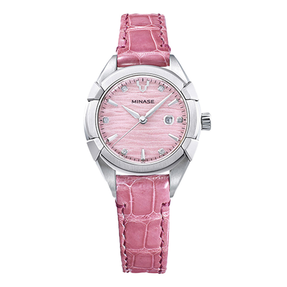 MINASE UG02-LPKNPK-SSD Uruga 31 Pink Dial Ladies Watch Japan Limited