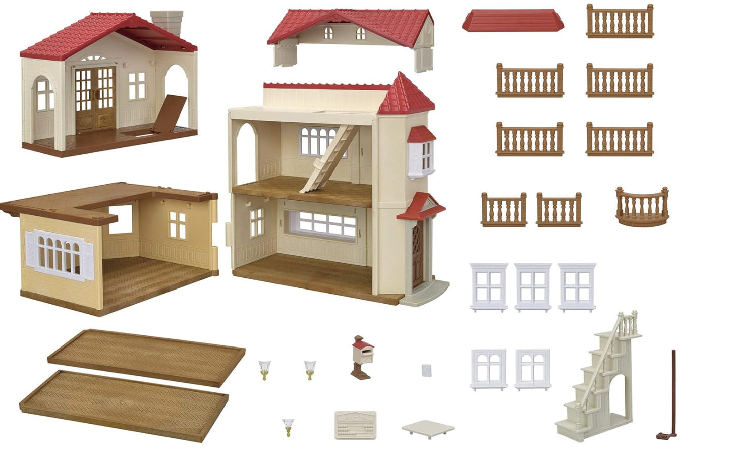 NEW Sylvanian Families Red Roof Big House with Secret Attic Room HA-51 Japan