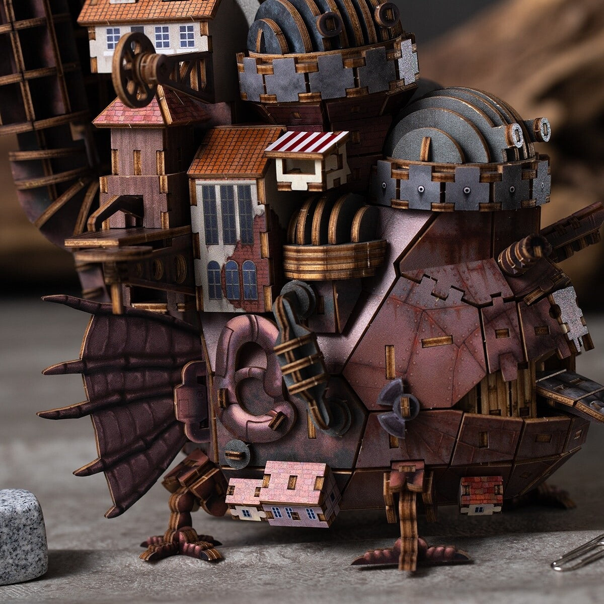 ki-gu-mi Studio Ghibli Howl's Moving Castle Color Version Wooden 3D Puzzle NEW