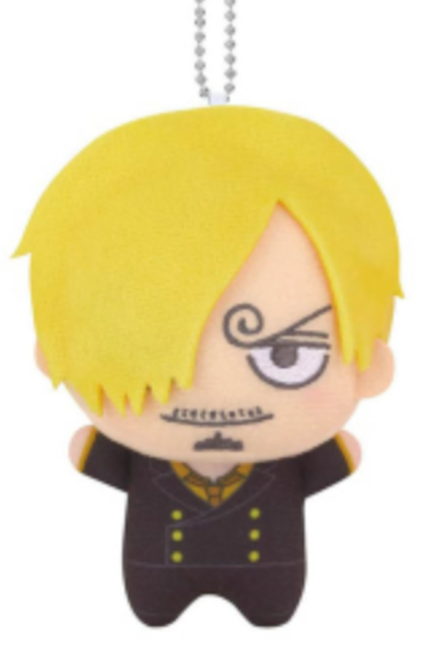 One Piece Plush Keychain  Luffy Nami Usopp Sanji Brook Banpresto
