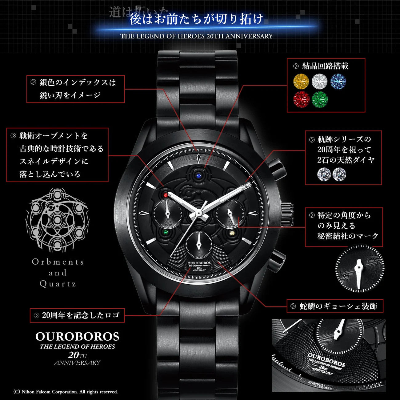 The Legend of Heroes Trails Series 20th Sky Trails Ouroboros Wrist watch