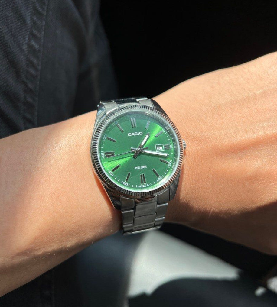 CASIO Collection MTP-1302D-3AJF Dark Green Quartz Men's Watch From Japan