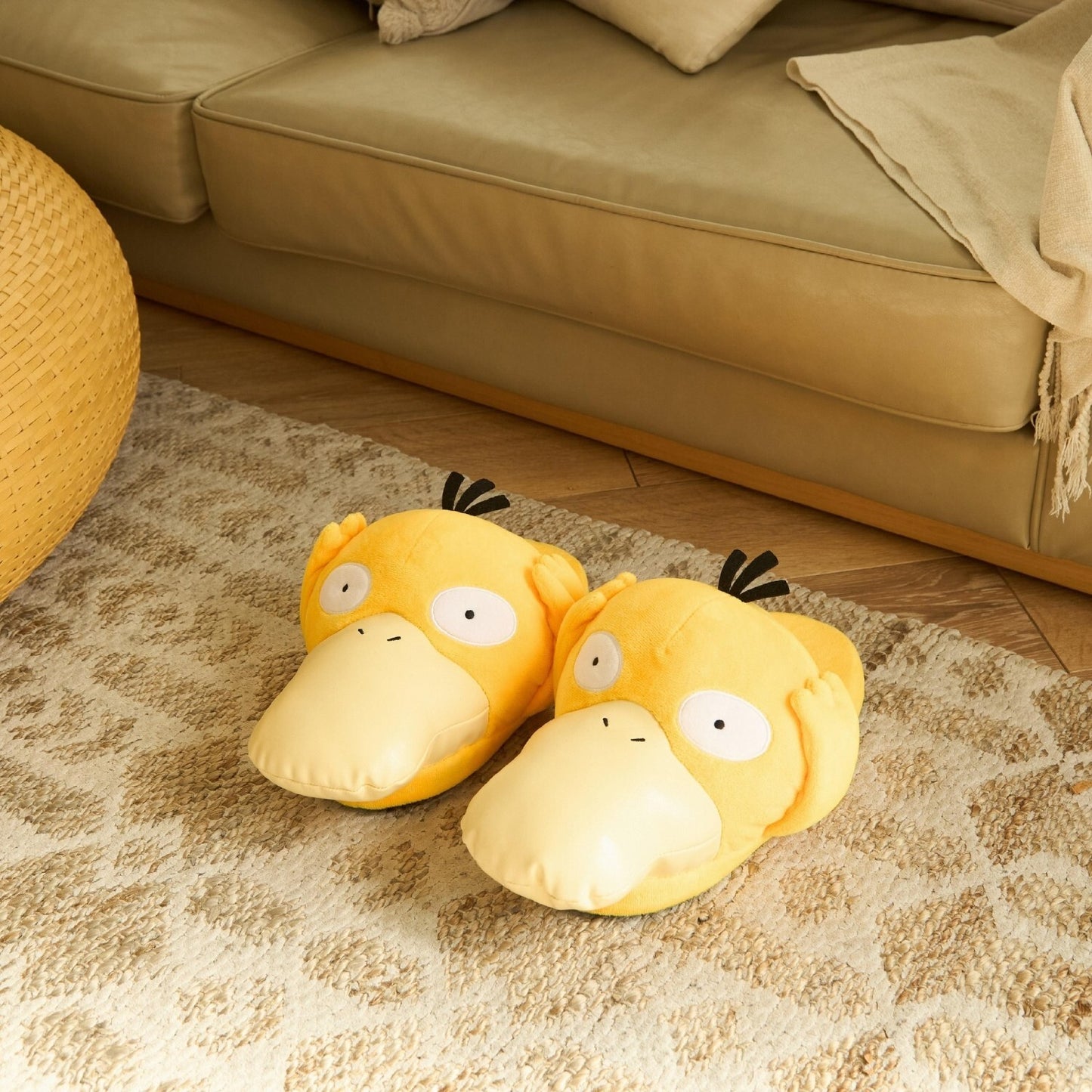 Pokemon center original Psyduck Room Slippers Shoes From Japan