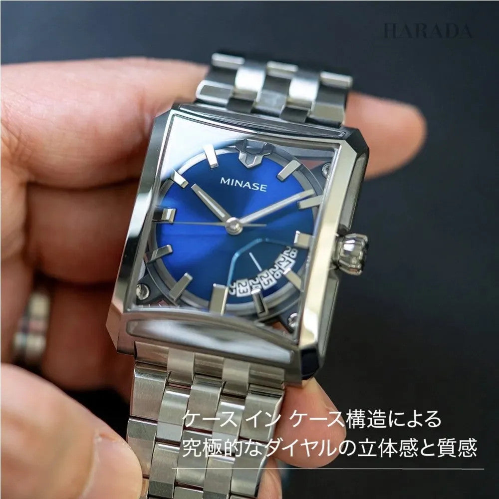 MINASE Seven Windows VM15-M01NBL-SSB Japan Made Automatic Watch Blue Dial