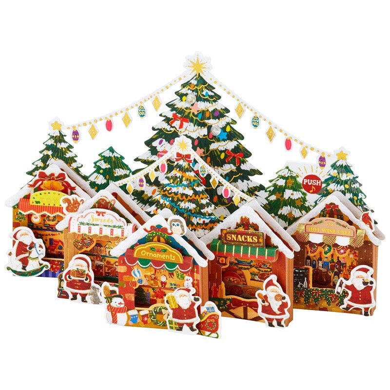 Greeting Card Christmas Light & Melody Christmas Market