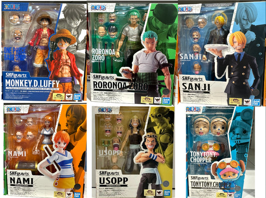 S.H.Figuarts One Piece 6 Figure Set Luffy Zoro Sanji Nami Usopp Chopper