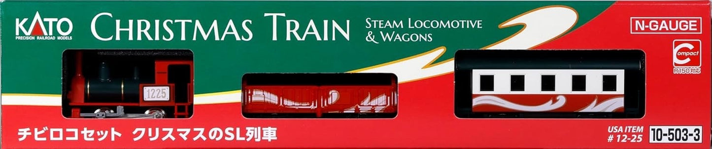 Kato 10-503-3 Chibi-Loco Set Christmas Train Steam Locomotive & Wagons N Scale