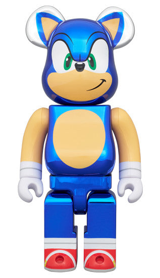SONIC THE HEDGEHOG CHROME Ver. 100% & 400% Sega Store Tokyo BE@RBRICK Figure