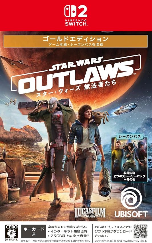 Star Wars Outlaws Gold Edition Nintendo Switch 2 Game Japan Import Multi-Languag