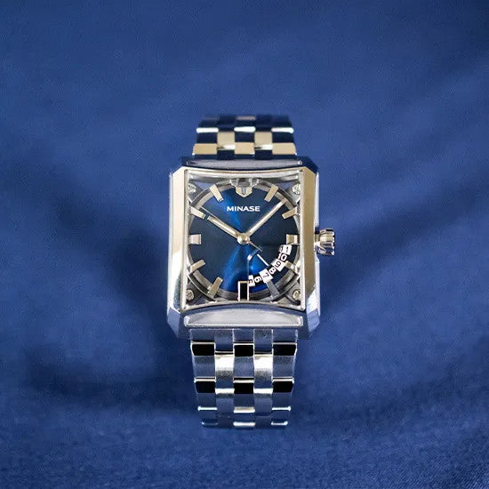 MINASE Seven Windows VM15-M01NBL-SSB Japan Made Automatic Watch Blue Dial