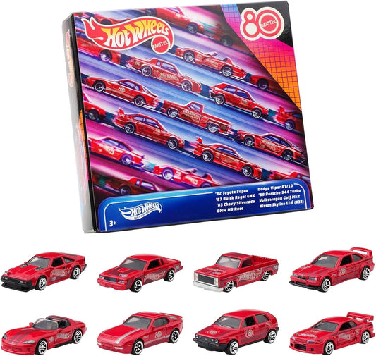 Hot Wheels 2025 Silver Series Mattel 80th Anniversary Box Set - 8 pack