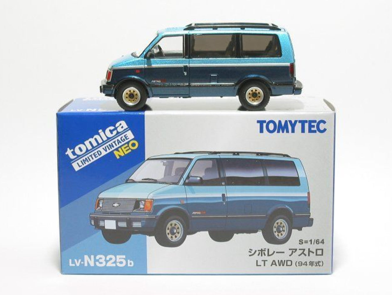 TOMICA LIMITED VINTAGE NEO LV-N325b 1/64 CHEVROLET ASTRO LT AWD 1994 Blue NEW